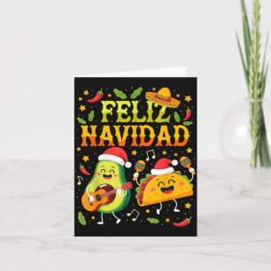 Grappig Feliz Navidad Avocado Tacos Mexicaans Kers Kaart