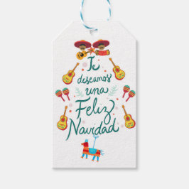 Grappig feliz navidad cadeaulabel
