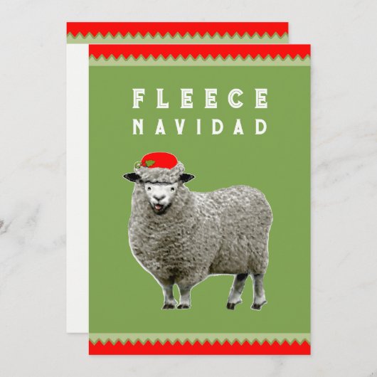 Grappig Feliz Navidad Kerstmis Feestdagenkaart (Voorkant / Achterkant)