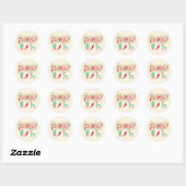 Grappig feliz navidad ronde sticker (Vel)
