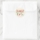 Grappig feliz navidad ronde sticker (Tas)
