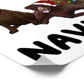 Grappig Feliz Navidog Chesapeake Y Retriever Dog C Poster (Hoek)