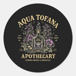 Grappig Feminist Aqua Tofana Apothecary  Vrouwen Ronde Sticker