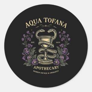 Grappig Feminist Aqua Tofana Apothecary  Vrouwen Ronde Sticker