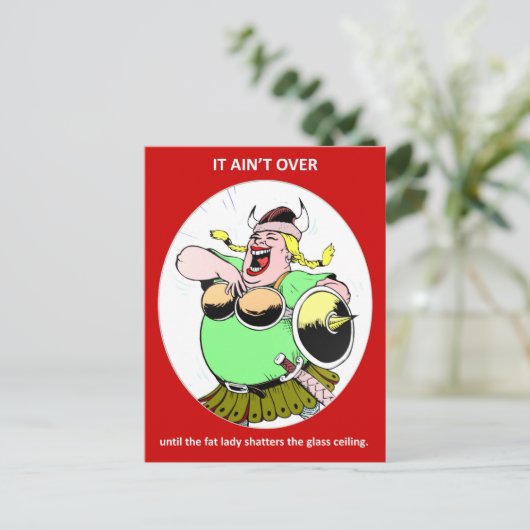 Grappig feministisch Motivatie citaat dat het niet Briefkaart (Staand voorkant)