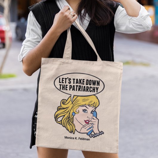 Grappig Feministisch vrouwenrechtenmonogram Tote Bag