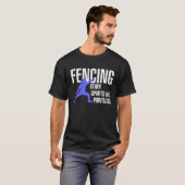 Grappig Fencing T-Shirt - Zwaardmanschap T-shirt - (Voorkant volledig)