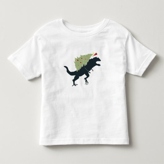 Grappig Festieve Dino Kerstmis Kinder Shirts (Voorkant)