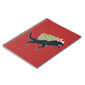 Grappig Festieve Dino Kerstmis Notitieboek (Linkerzijde)