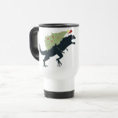 Grappig Festieve Dino Kerstmis Reisbeker (Voorkant links)