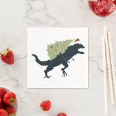 Grappig Festieve Dino Kerstmis Servet (Insitu)