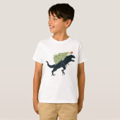 Grappig Festieve Dino Kerstmis T-shirt (Voorkant volledig)
