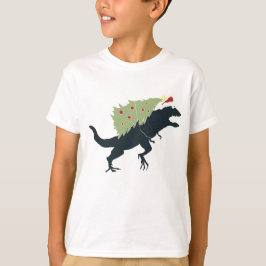 Grappig Festieve Dino Kerstmis T-shirt