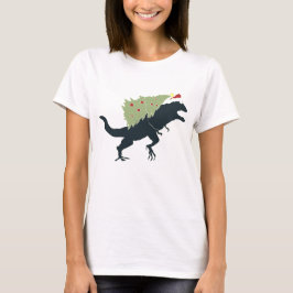 Grappig Festieve Dino Kerstmis T-shirt