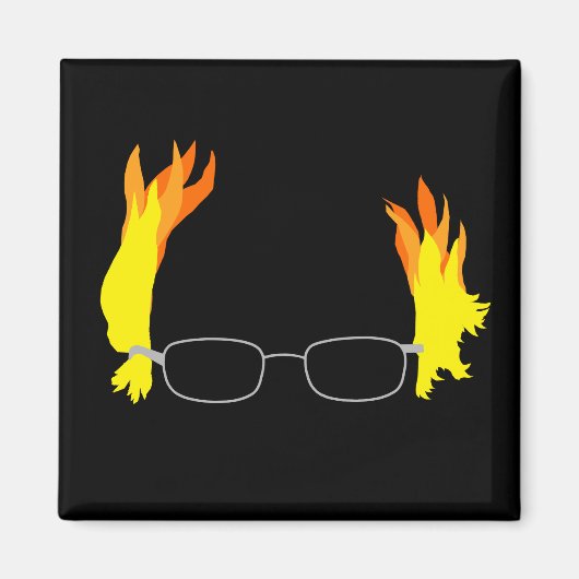 Grappig Fiery Hair Bernie Sanders Magneet (Voorkant)