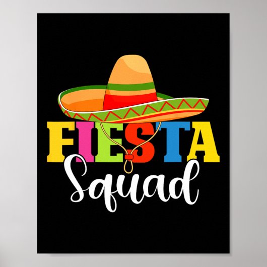 Grappig Fiesta Squad Cinco De Mayo Mexicaanse Part Poster (Voorkant)