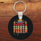 Grappig Fiesta Squad Cinco De Mayo Mexicaanse Part Sleutelhanger (Voorkant)