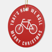 Grappig fiets kerstboom ornament foto (Links)