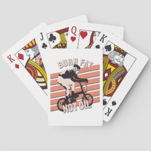 Grappig Fiets Ontwerp - Verbrand Vet Niet Olie Pokerkaarten