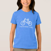 Grappig fiets t-shirt voor kinderen | Zo rol ik (Voorkant)