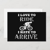 Grappig fietsen briefkaart (Voorkant / Achterkant)