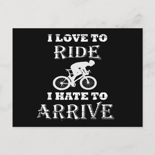 Grappig fietsen briefkaart (Voorkant)