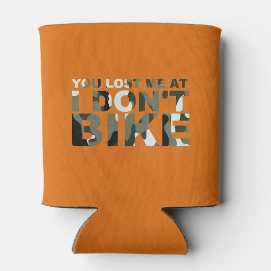 Grappig fietsen Camo je bent me kwijt niet fietsen Blikjeskoeler (Achterkant)