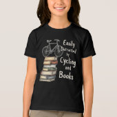Grappig Fietsen en boeken Liefhebber Quote Tri-Blend Shirt (Voorkant)