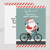 Grappig fietsen Kerstmis Feestdagenkaart (Voorkant / Achterkant)