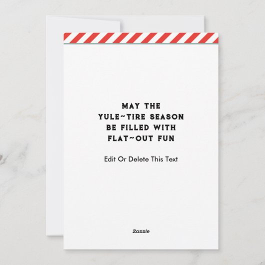 Grappig fietsen Kerstmis Feestdagenkaart (Achterkant)