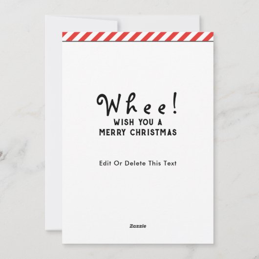 Grappig fietsen Kerstmis Feestdagenkaart (Achterkant)