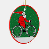 Grappig Fietsen Kerstmis Keramisch Ornament (Rechts)