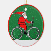 Grappig Fietsen Kerstmis Keramisch Ornament (Links)