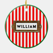 Grappig Fietsen Kerstmis Keramisch Ornament (Achterkant)