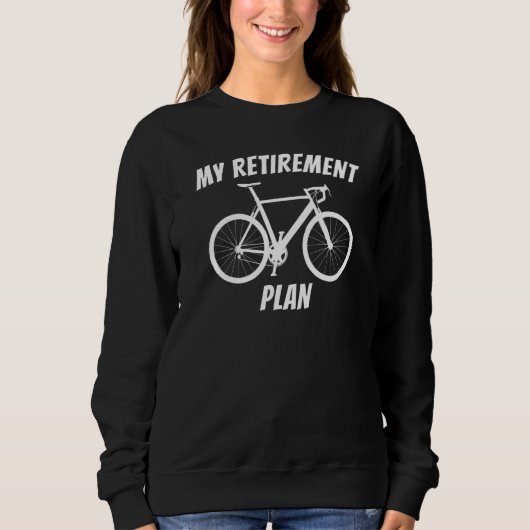 grappig fietsen mijn pensioenplan fiets rijder bik trui (Voorkant)
