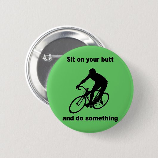 Grappig fietsen ronde button 5,7 cm (Voorkant /achterkant)