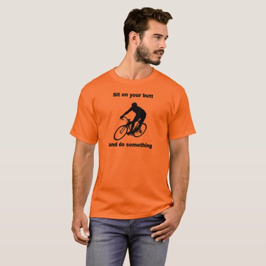 grappig fietsen t-shirt (Voorkant volledig)