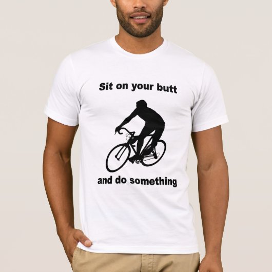 grappig fietsen t-shirt (Voorkant)