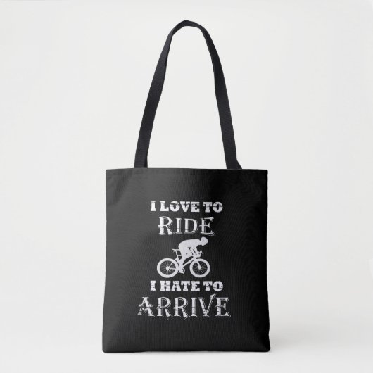 Grappig fietsen tote bag (Voorkant)