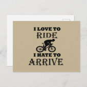 Grappig fietsend gezegde briefkaart (Voorkant / Achterkant)