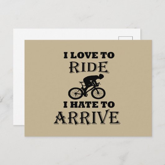Grappig fietsend gezegde briefkaart (Voorkant / Achterkant)