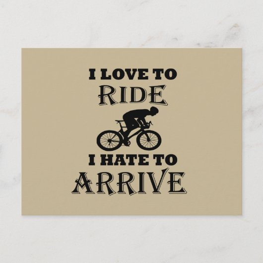 Grappig fietsend gezegde briefkaart (Voorkant)