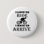Grappig fietsend gezegde ronde button 5,7 cm (Voorkant)