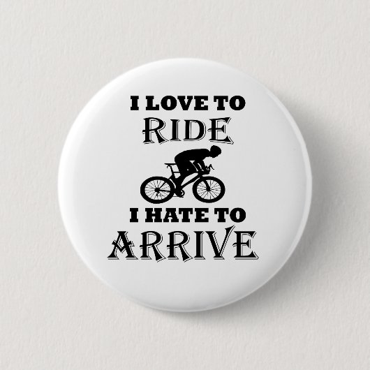 Grappig fietsend gezegde ronde button 5,7 cm (Voorkant)