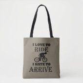 Grappig fietsend gezegde tote bag (Voorkant)