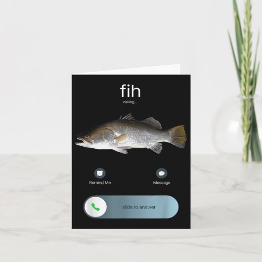 Grappig Fig Bellen, Fig Inkomende Oproep Meme, Fis Kaart (Voorkant)