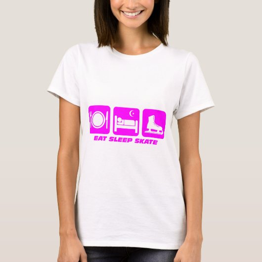 Grappig figuurtje schaatsen t-shirt (Voorkant)