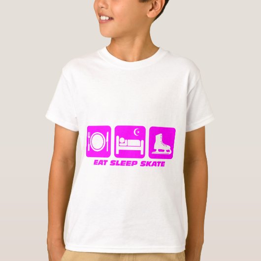 Grappig figuurtje schaatsen t-shirt (Voorkant)