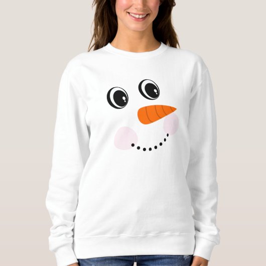 Grappig, fijn glimlachen/Snowman Face T-Shirt (Voorkant)