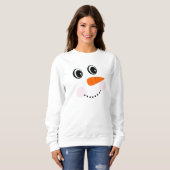 Grappig, fijn glimlachen/Snowman Face T-Shirt (Voorkant volledig)